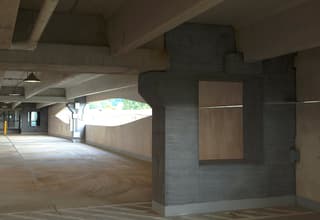 Penn State Hershey garage inside detail