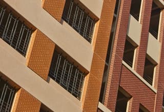 Queen Street Parking Garage sideview brick detail