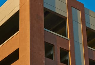 Queen Street Parking Garage top level brick detail