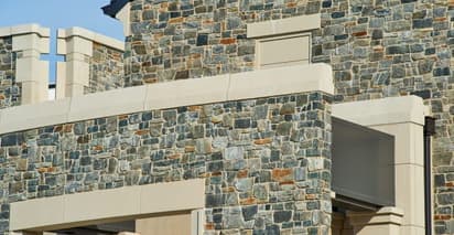 Villanova PAC stone applied to precast