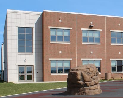 Willow Creek Elementary Brick Panels Rear View