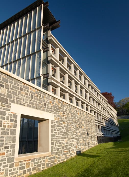 Lehigh University view of side of garage
