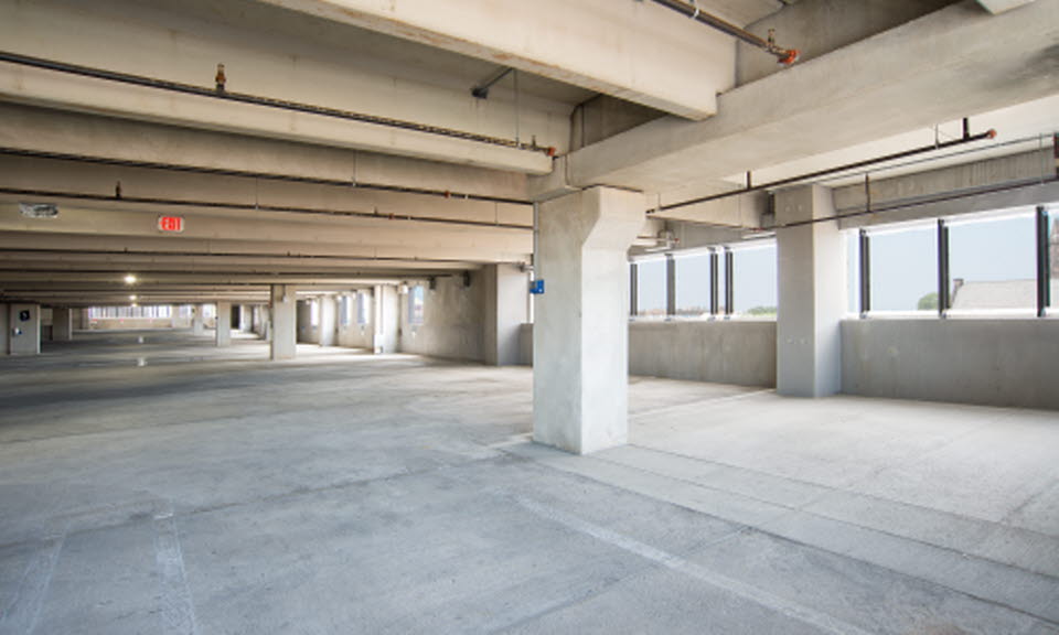 Inside of 500 Pearl Garage