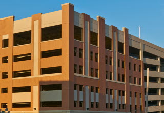 Queen Street Parking Garage rear view