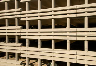Lehigh University Detail of concrete on side of garage