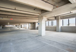 500 Pearl Street Parking Garage inside garage view
